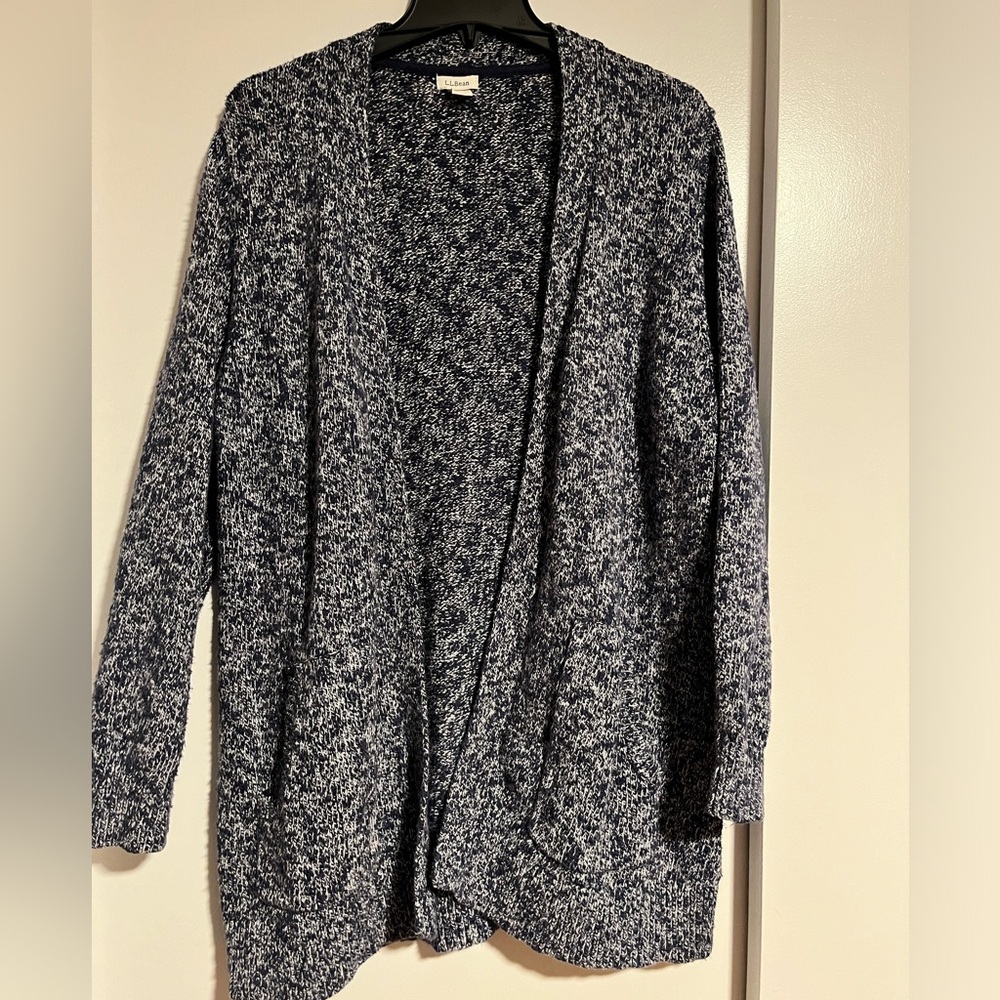LLBean Open Ragg Cardigan Soft Cotton size XL - Picture 7 of 14